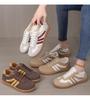 Spring Women's Retro Color Block Lace-up Sports Shoes - Plus Size German Training Style