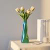 Modern 3D Printed Vase, Decorative Spiral Vase, Irregular Shape Flower Vase for Living Room, Shelf, Wedding & Dining Table Centerpiece