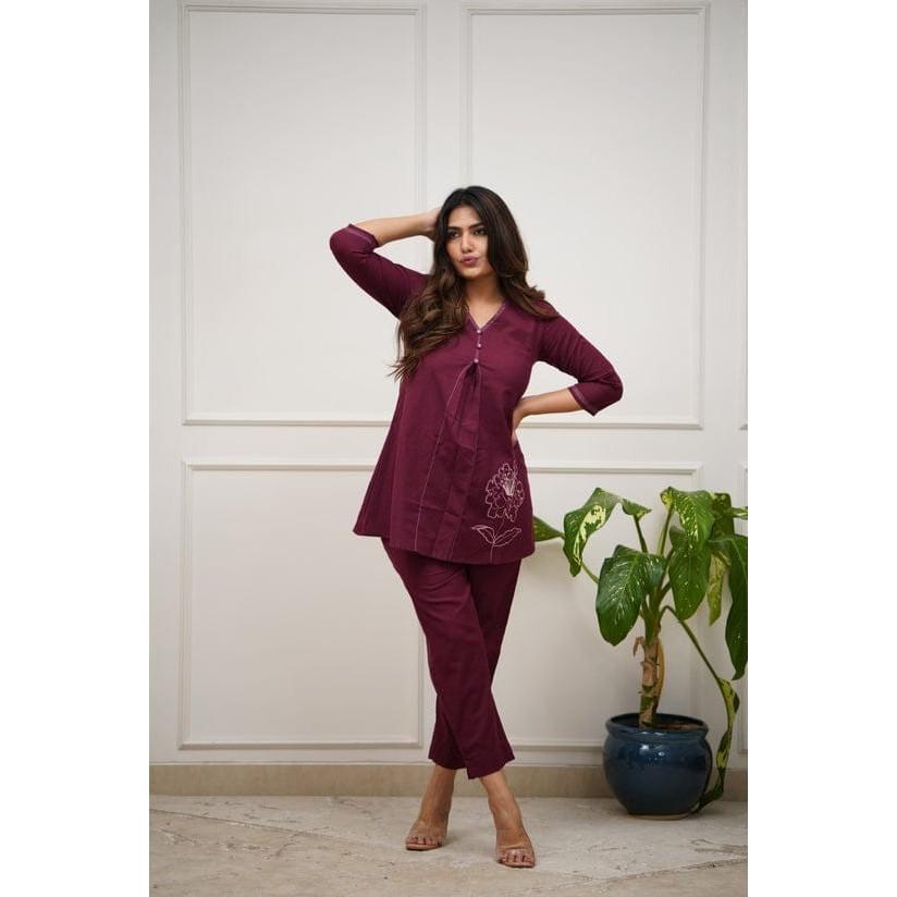 Indian Women Top Tunic Kurti Cord Set Bollywood Ethnic Kurta Pant Set Dress