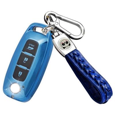[ZANEKO] Neues Modell X-Trail Schlüsseletui Kompatibel Nissan Aria Schlüsselabdeckung Sakura Smart Key Etui (blau), blau