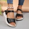 Sandali Taglia Grande da Donna Estivi con Chiusura a Una Fascia e Scarpe con Suola Spessa Sandali Casual da Spiaggia
