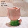 1 ud. 180 ml Tulipán Degradado Flor Pintado a Mano Taza de Agua Portavelas Taza de Cerámica Caja de Joyería de Interior