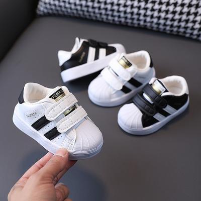 Spring and Autumn Children's Sneakers, White Shoes with Soft Soles, Toddler Shoes, Boys' Sports Shoes, Girls' Baby Shoes, Infant Shoes with Shell Toe