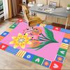 1pc Floral Patchwork Area Rug Soft Flannel Floor Mat for Living Room, Bedroom and Carpet, Sofa Coffee Table Floor Mat, Decorative Rug q14