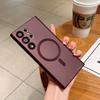 Luxury Magnetic Phone Cases For Samsung Galaxy S23 S22 S21 FE S24 Ultra Plus Magsafe Case Lens Protector Wireless Charging Cover