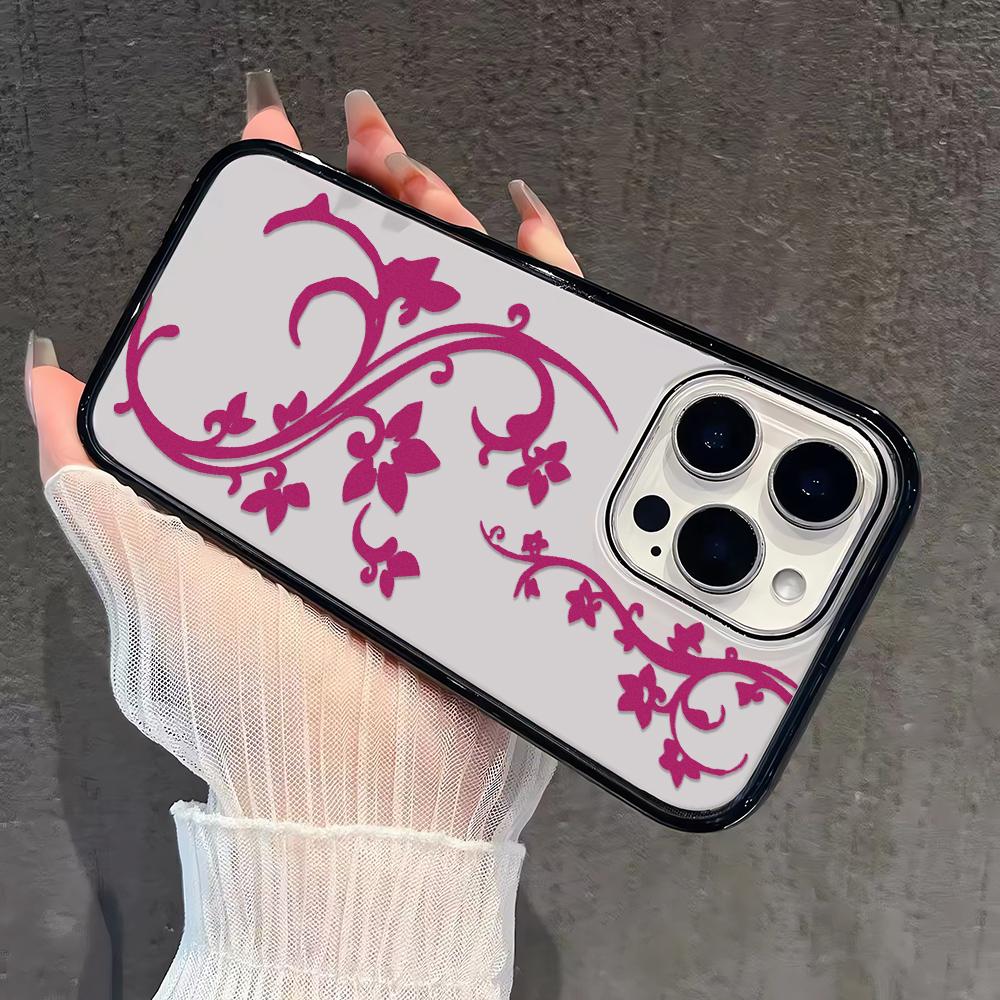 Simple Flower Phone Case For IPhone 17 Air 16 15 14 Plus 13 12 11 Pro Max Durable Cover Anti Fall Funda Protection Shell