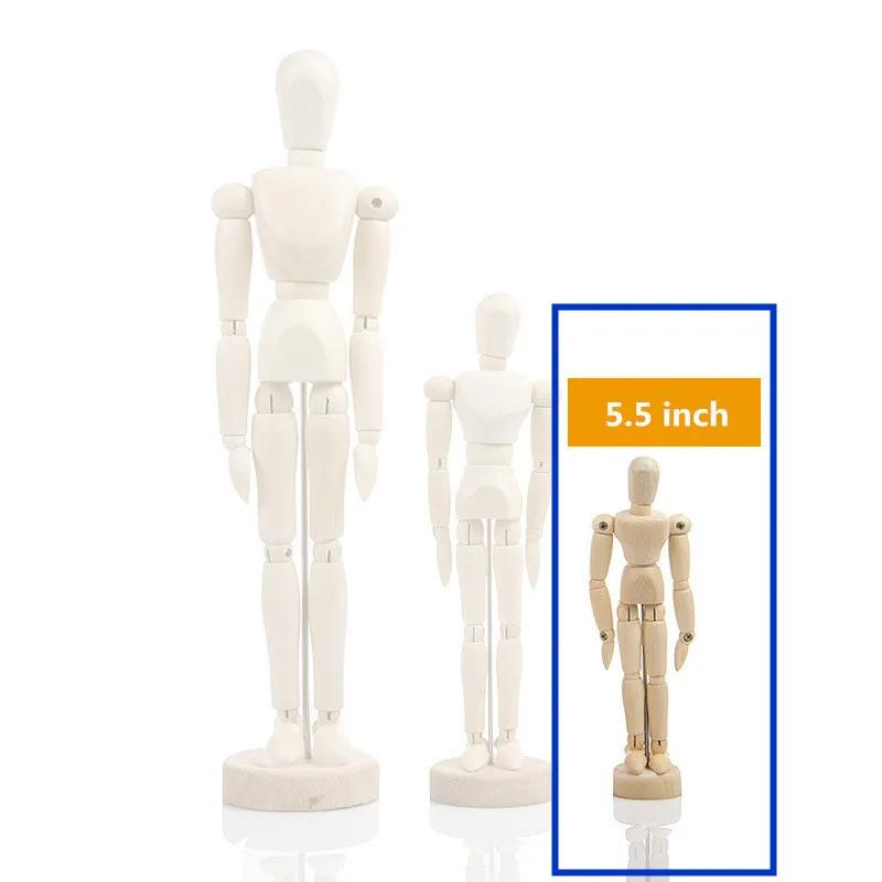 

Wooden Hand Body Draw Action Toys Drawing Sketch Mannequin Model Movable Limbs Figures Home Decor Artist Models Jointed Doll Body 5.5 inch