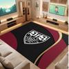 VfB Stuttgart Football Print Crystal Velvet Rug, Comfortable Water Absorbent Non Slip Indoor Floor Carpet