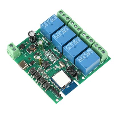 Modul Comutator Releu Inteligent Tuya 2.4GHz Wifi Motor DC7-32V Control de la Distanță RF 433MHZ Releu cu Impuls pe 4 Canale pentru Alexa Google Home