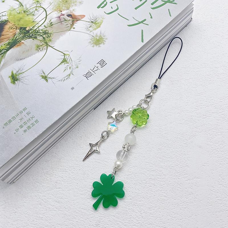 

1 Piece Creative Exquisite Four-Leaf Clover Lucky Keyring Pendant Holiday Gift Simple Four Leaf Clover Keychain