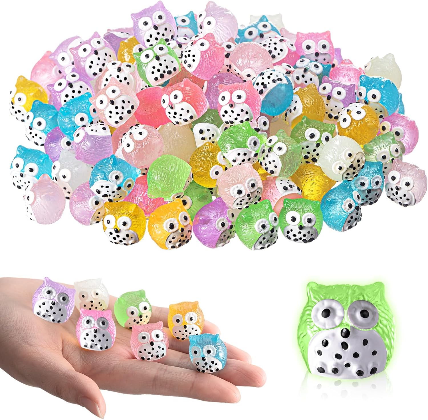 Моховой Микро-Ландшафт Креативная Светящаяся Сова Садовые DIY Декоративные Аксессуары Маленькие Украшения