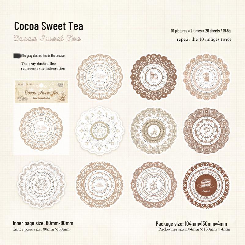 

Lace Dream Retro Border Sticker Pack: Decorative Die-cut Stickers for Journals & DIY Crafts.