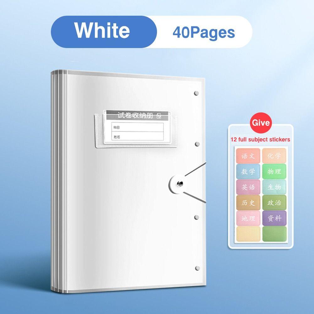 30/40/60Pages A3 File Folder Large Capacity Storage Booklet Classification Folder Gift