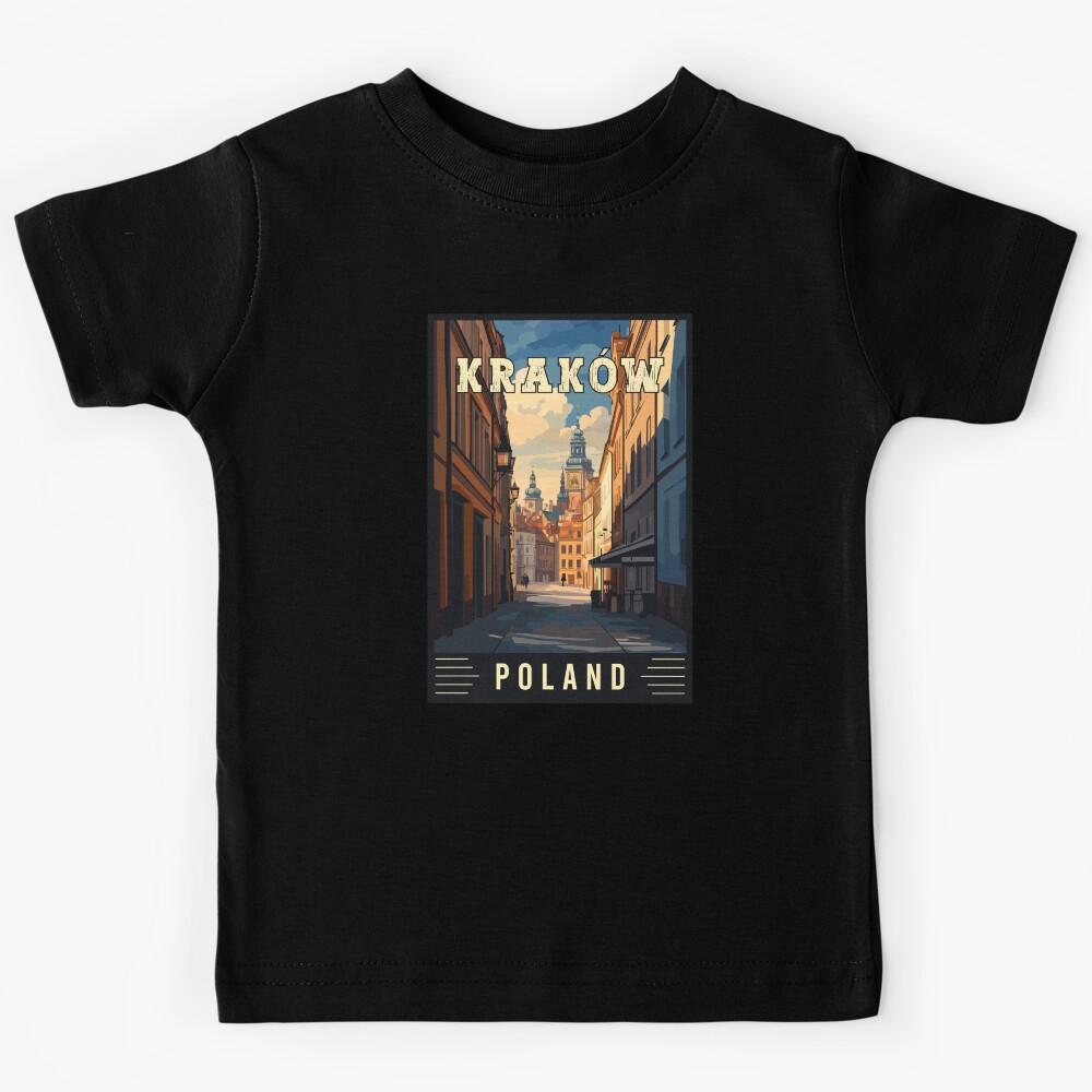 Discover Historic City of Kraków in Poland - Travel Art Kids T-Shirt 160