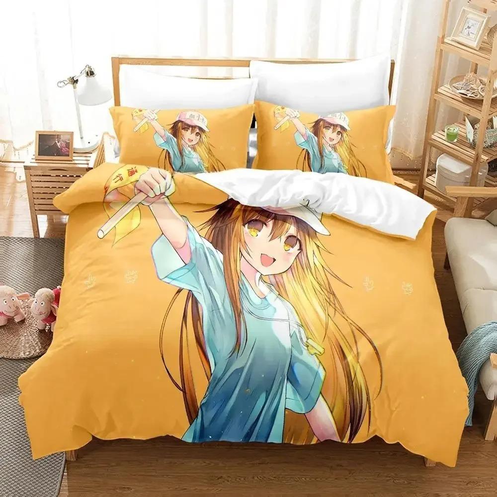 3D Print Cells At Work Bedding CollectionDuvet Cover Comforter Bed Collection Quilt Cover PillowcaseKing Queen Twin Size Boys Girls Adultse