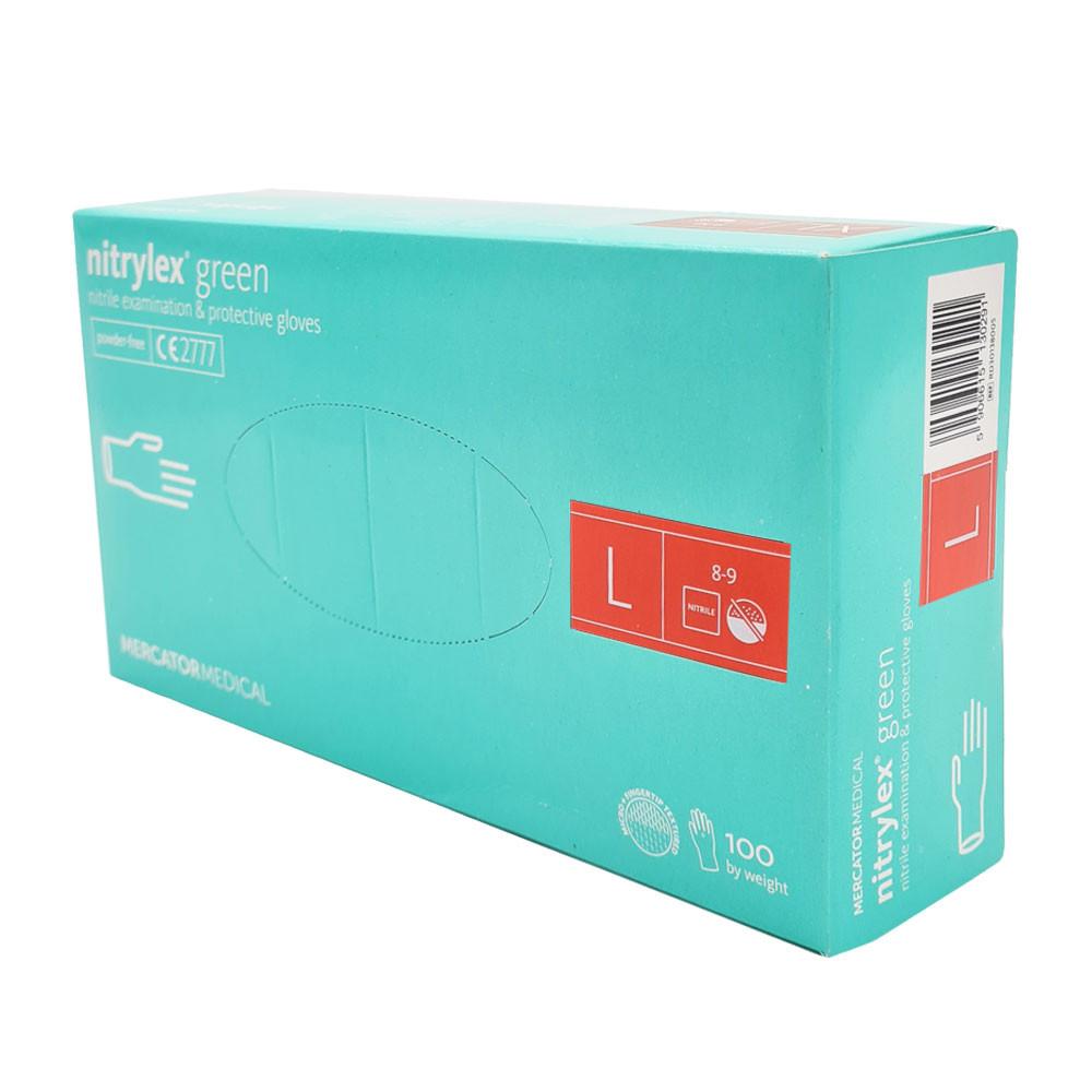 Nitrile Gloves Green Mercator Nitrylex Green 100 Pieces