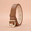 Stylish Retro Gold Pin Buckle Women'S Belt Personalized Simple Decorative Suit Jeans Dress Belt Women'S
