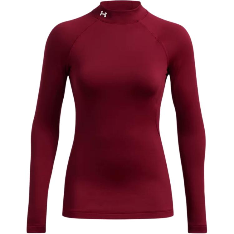 Under Armour ColdGear Raglan Sleeve T Shirt Women s Dark Red 1368702-626 LG