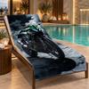 Beach Towel with Kawasaki Design, Quick Dry Lightweight Towel for Swimming Pool Travel