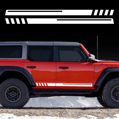 Car Sticker For Ford Bronco Door Side Stickers Kit Wrapping Vinyl Film Waterproof PVC Decals Auto Styling Car Accessories