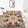 3D Jacquard Bedding Down Quilt Cover Pillowcase 2 or 3 Pieces of Datura Printed Microfiber Fabric Single Bed Double Bed Washable Ultra-soft Bedding