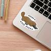 Duck-Billed Platypus: Fluffy Duck Puppy Sticker, Durable for Laptop, Car, Luggage& More - Perfect for Teens, Adults, Creative Decor & Gifting