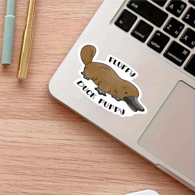 Dziobak: Puszysty Szczeniak Kaczka Naklejka, Trwała na Laptop, Samochód, Bagaż i Więcej - Idealna dla Nastolatków, Dorosłych, Kreatywnego Wystroju i na Prezent