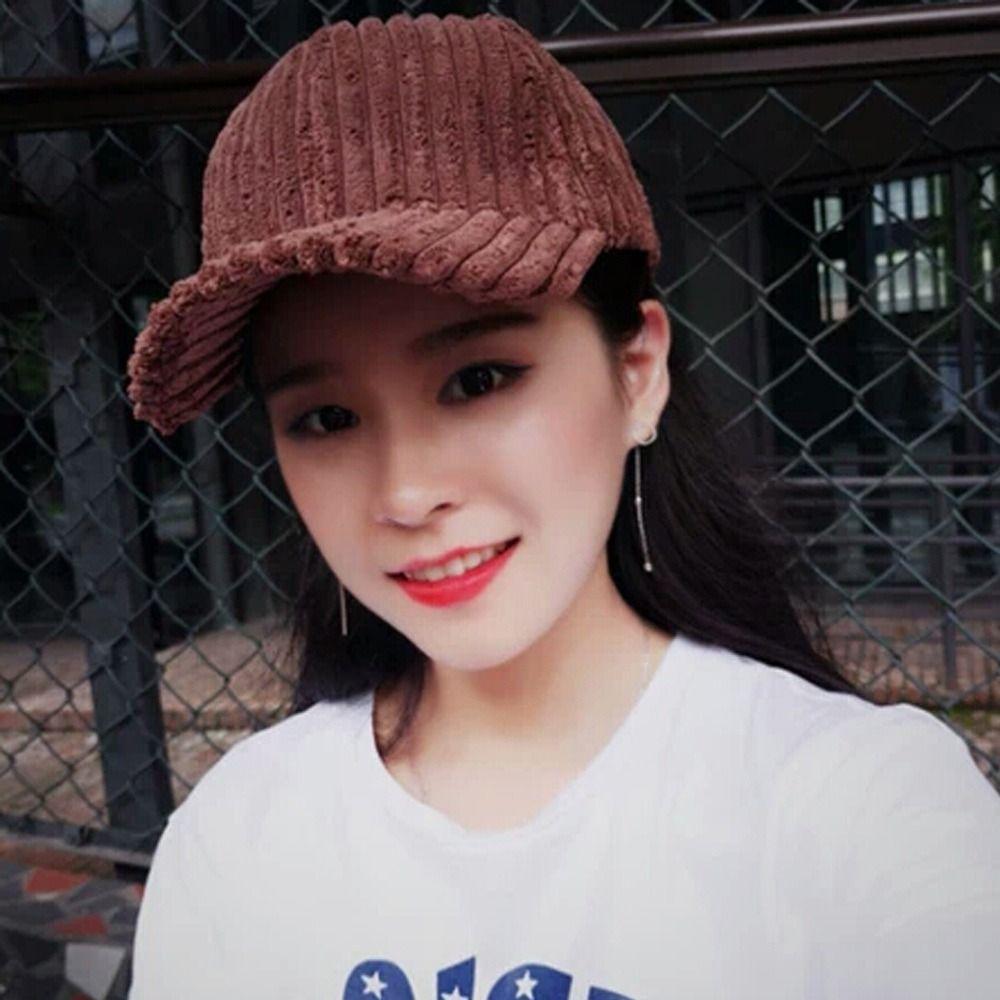 Versatile Corduroy Hat Velvet Hip Hop Hat Fashionable Baseball Hat Outdoor