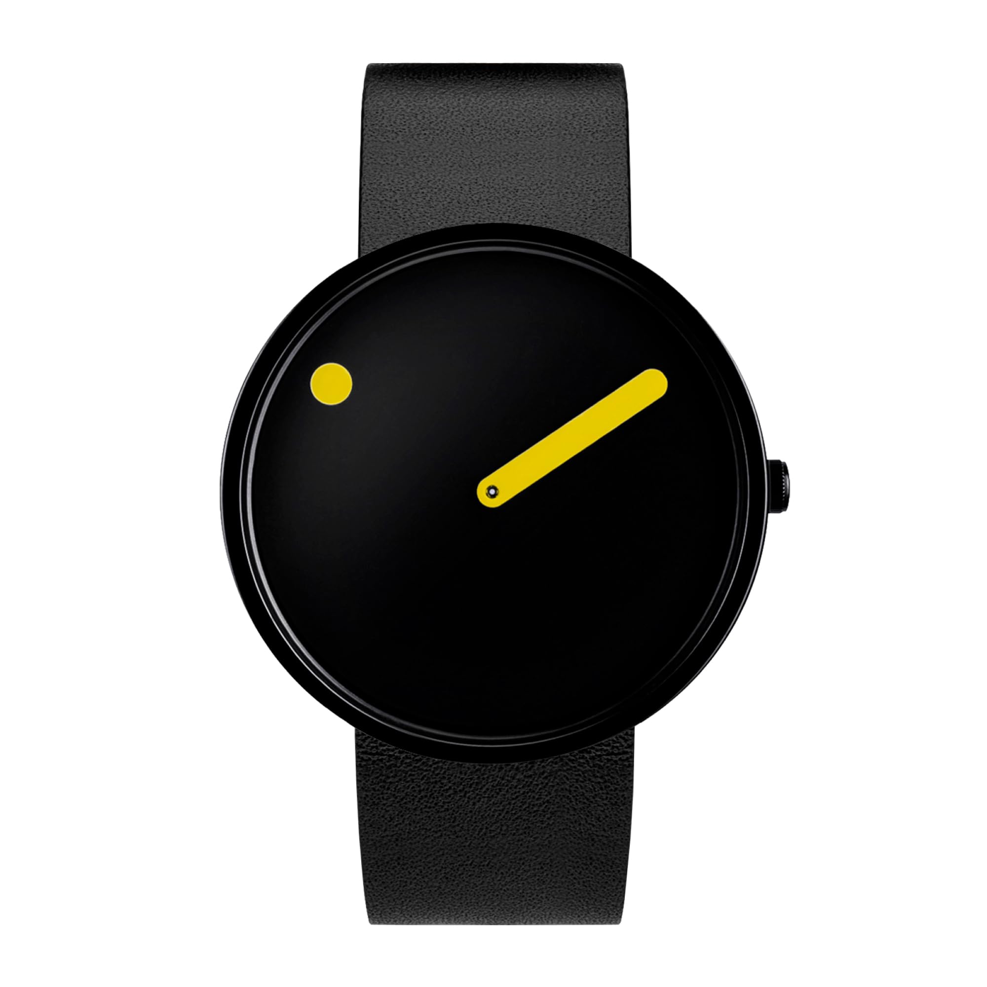 

40 mm Black dial Black leather strap / / 43388-4120B чёрный