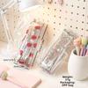Transparent Pen Bag Strawberry/Cherry Print Stationery Pouch Simple Pencil Pouch  Students Gift