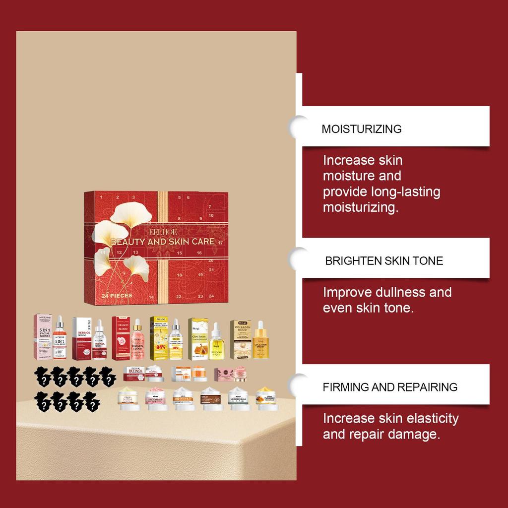 EELHOE 24 Compartments Beauty Blind Box Hydrating Skin Care Moisturizing Moisturizing Beauty Set
