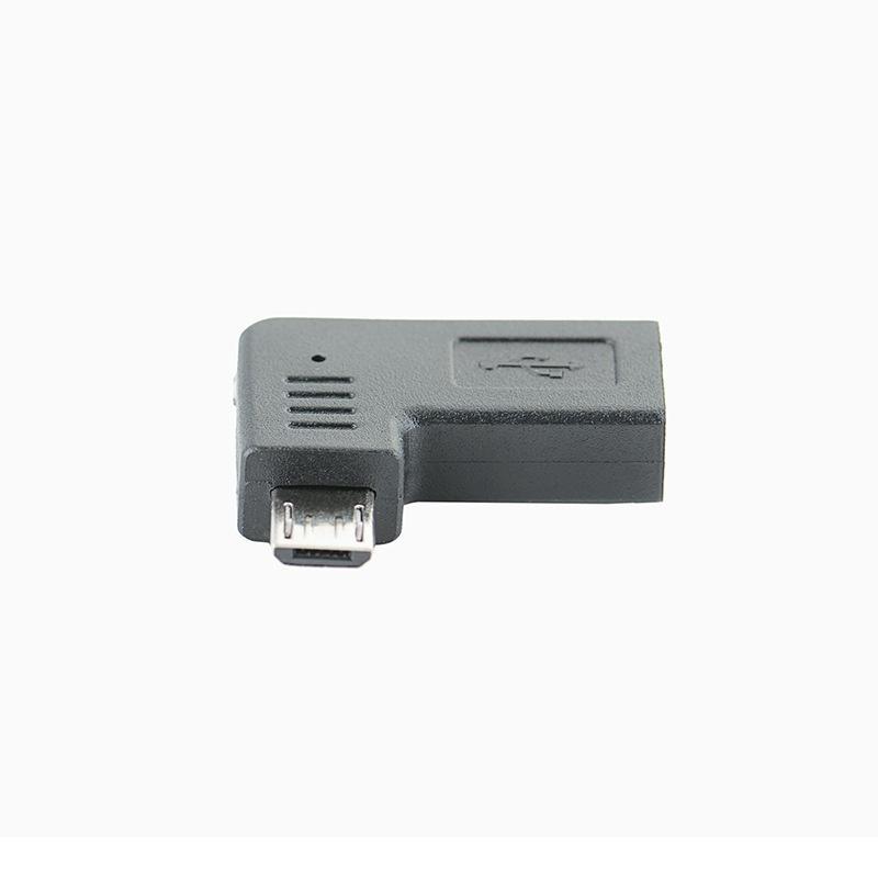 Right Angle Type C to Micro USB OTG Adapter Snug Fit No Loose Fast Charging Data Sync Converter for All Android Mobile Devices