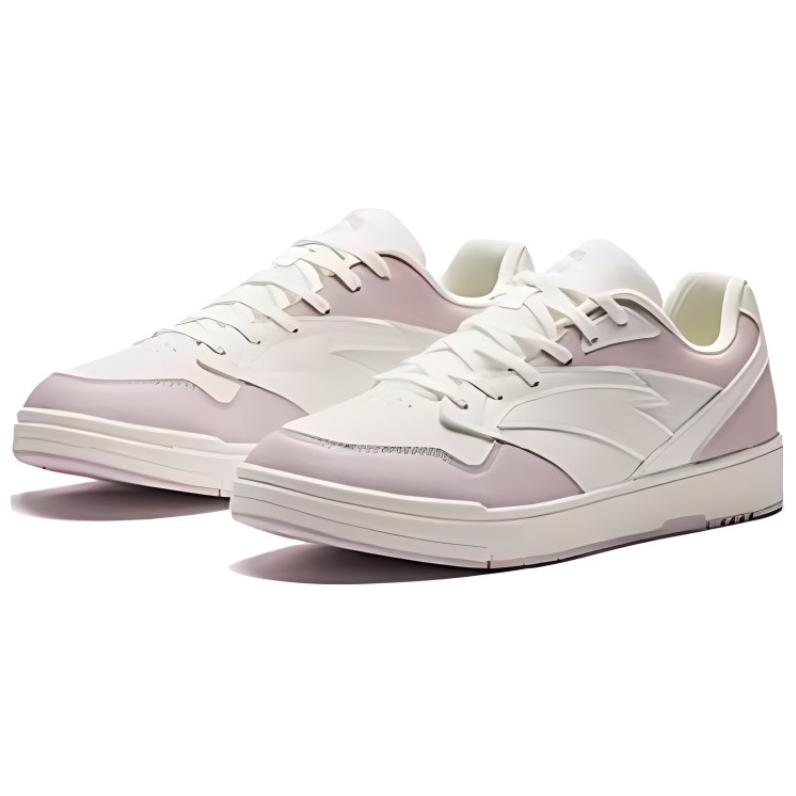 Anta Comfortable Breathable Shock Absorbing Durable Low Top Sneakers Women sneakers White Pink 922428009-1