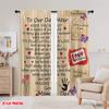 2pcs,2D Plane Printing Creative Curtains Love Letter Quilt Polyester Easy Install (without Rod) Art Deco Festive Perfect for