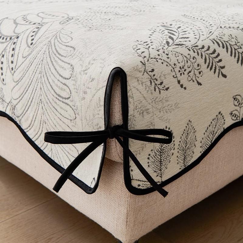 Living Room Sofas Non-slip Flowers Chenille Sofa Cushion Couch Covers Mat Slipcover Funda Sofa Mats