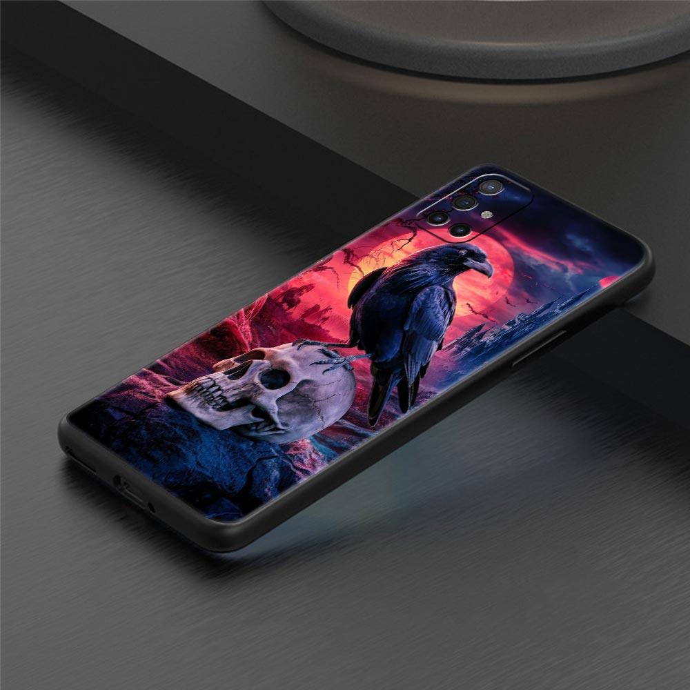 Phone Case For Oneplus 13R 13 12 10T 11 R10 Nord N100 N200 N10 9 9R CE 2 3 Z Pro Lite 5G Soft TPU Cover Black Raven Fundas Capas