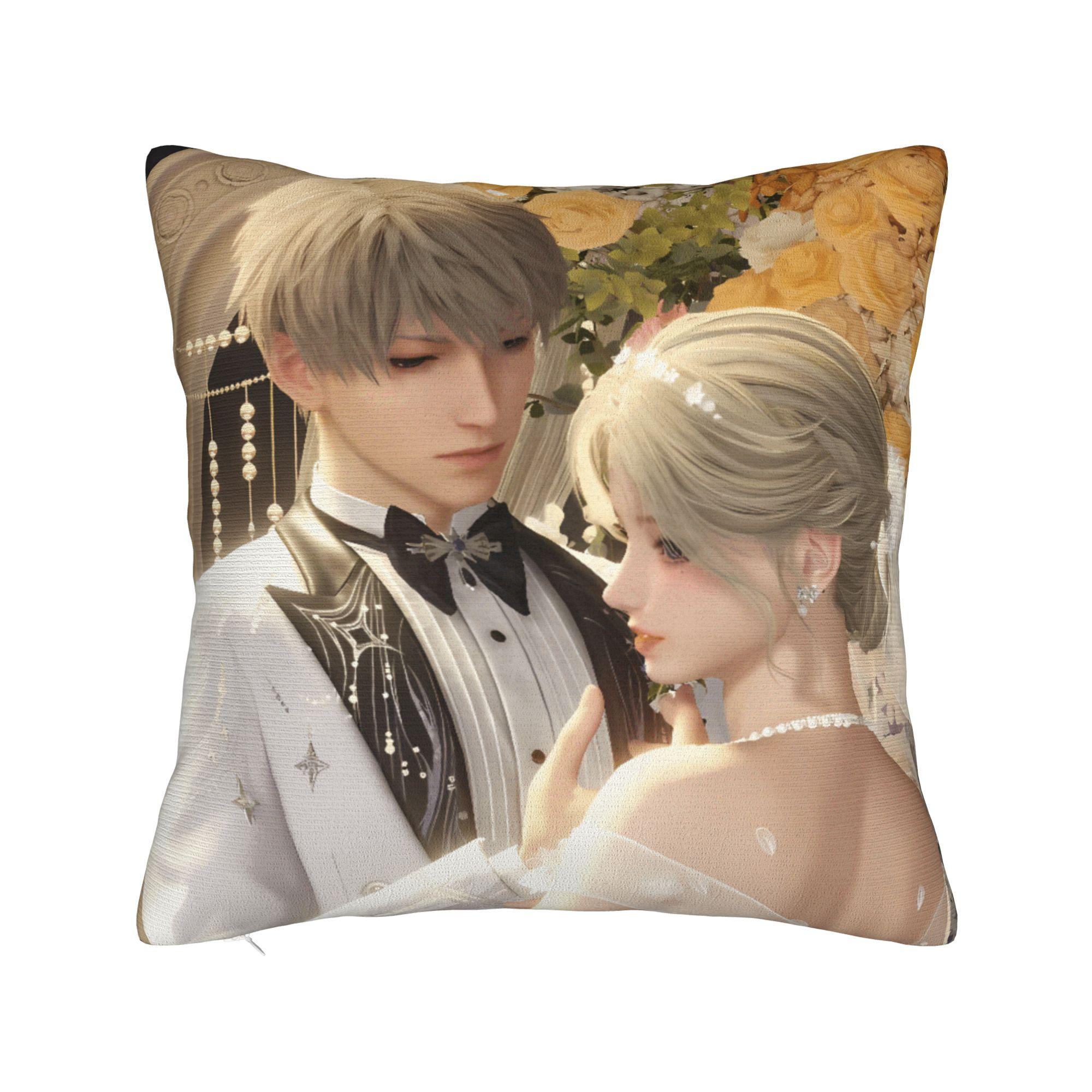 

Pillow Case Love and Deepspace Soft Game for Girls Pillow Cover For Sofa Bedroom Home Decor Novelty Pillowcases 20x20Inch