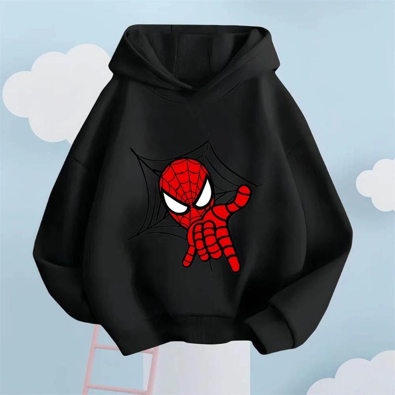 Avengers Spider-Man Print Hoodie for Boys and Girls, Casual Autumn/Winter Superhero Marvel Kids Comfortable Pullover Sweatshirt