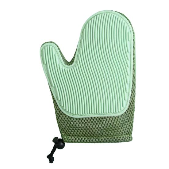 Pet Hair Remover Glove Double-Sided Reusable Hair Removal for Clothing Furniture Carpets Silicone Cat Dog Grooming Mitt for Bathing Massage Shedding