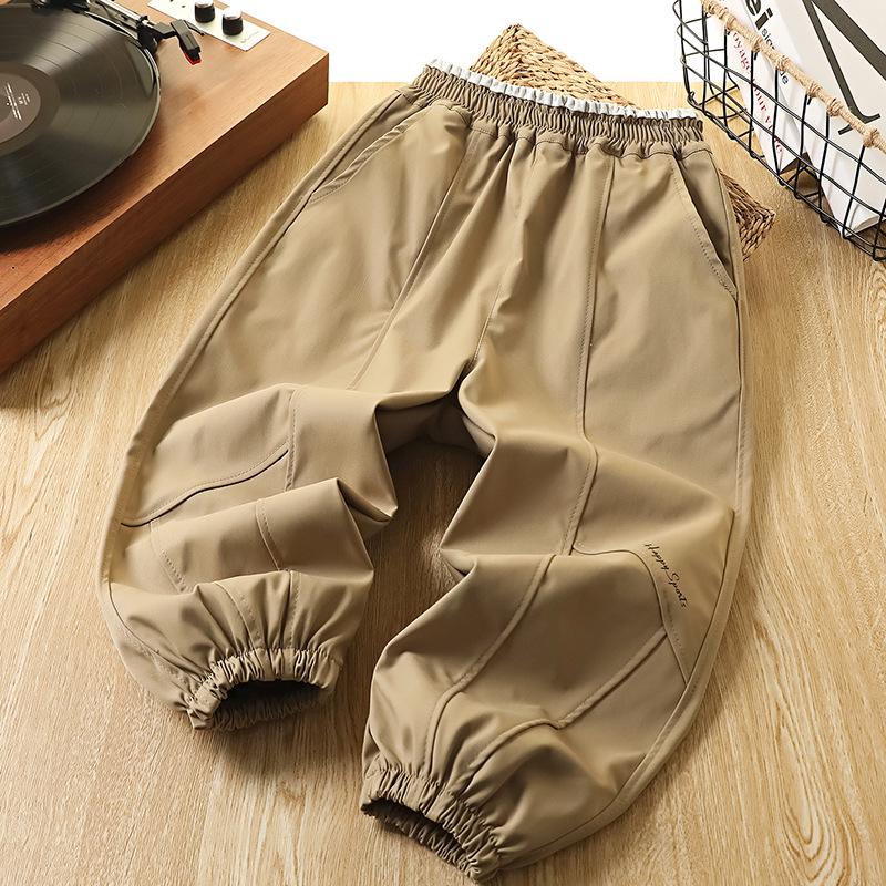 

Autumn 2025 Boys Softshell Windbreaker Pants - Functional Outdoor Sportswear for Kids 160