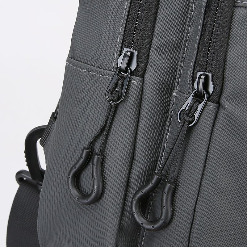 Multi-Layer Men's Chest Bag Handbag Solid Color Shoulder Bag