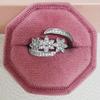 Women's Luxury Geometric Elegance Flower Ring Wedding Engagement Party Jewelry Accessories