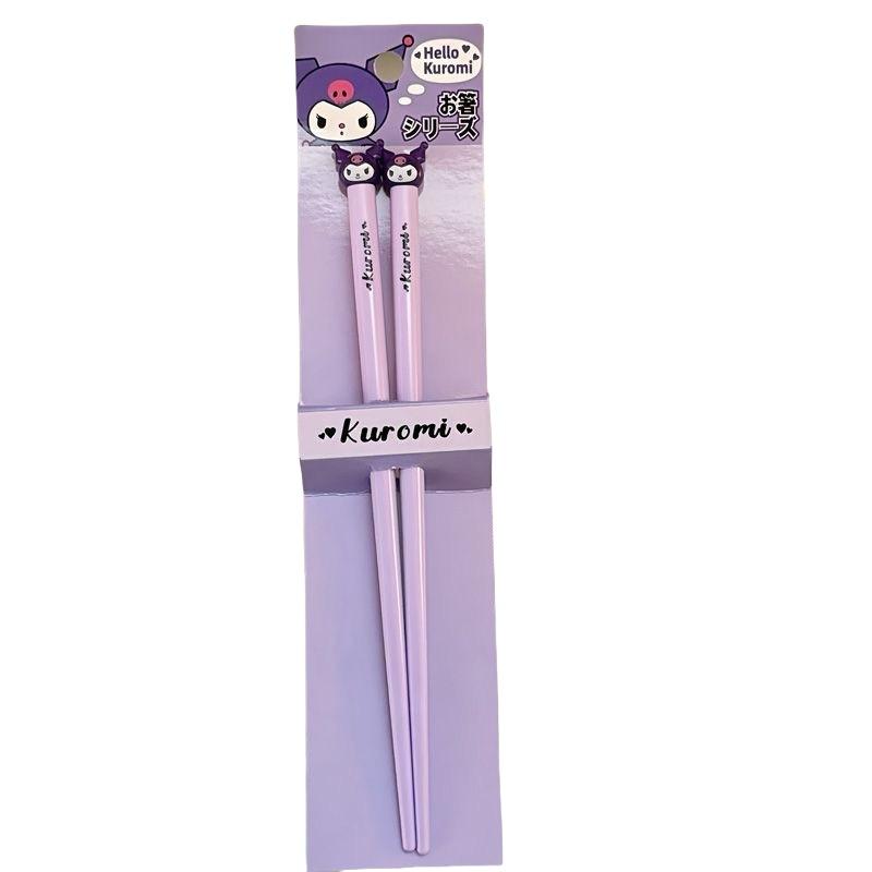 1 pár Hello Kitty My Melody Cinnamoroll Plastové hůlky Domácnost Vysoká teplota Anime Sanrio Nádobí Kreativní dárek