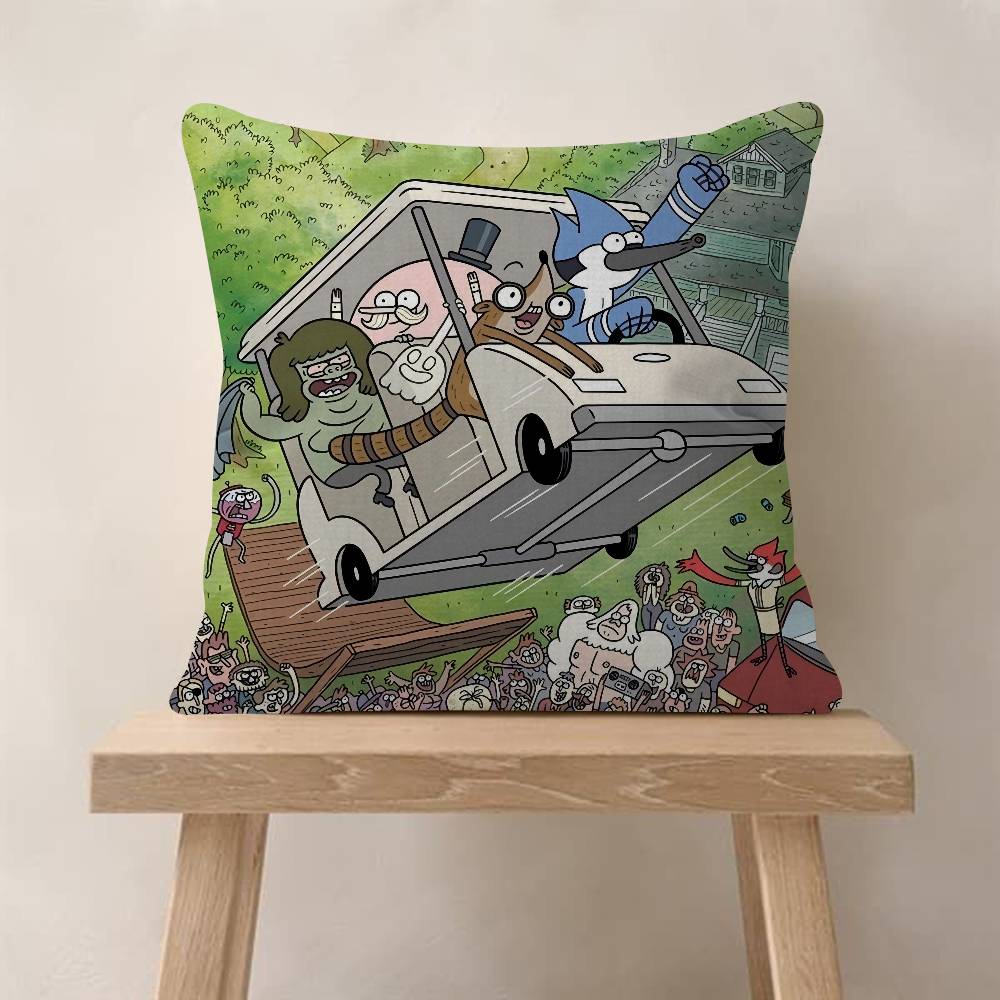 Cartoon R-Regular Show Pillowcase Toon Gift Cushion Cover Bedroom Home Sofa Chair Seat Decor Pillow Case