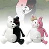 Winter New Arrival: Chibi Bear Figurines 2-Piece Set (Black & Pink) - Cute Desktop Decor Kids Christmas Gift In Stock