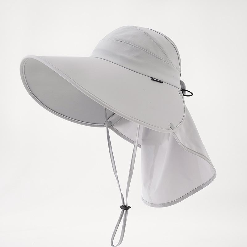 

Женская шляпа от солнца с широкими полями и открытым верхом с защитой от УФ-лучей для велоспорта и активного отдыха One Size (54-59cm) светло-серый