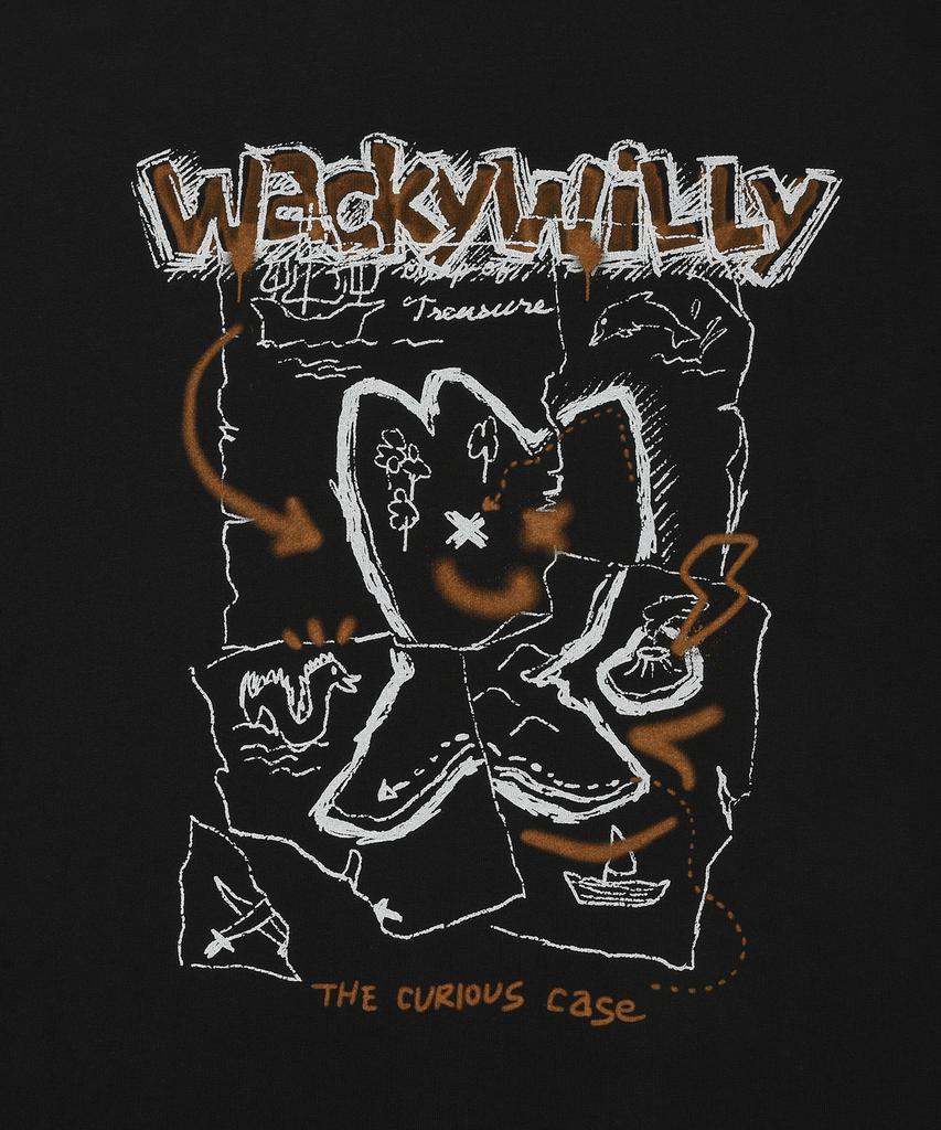 WACKY WILLY Kiki'S Island Graphic Short Sleeve T-Shirt Black