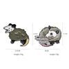 Funny Awesome Possum Shaped Brooches Grey Enamel Fierce Opossum Pins Animal Badge