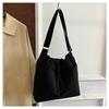 Retro large-capacity shoulder bag, foreign corduroy cloth bag new Japanese and Korean casual simple messenger bag women's bag