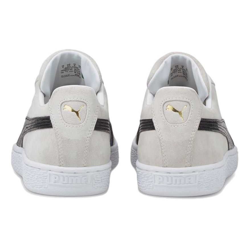 Puma Suede Series Croc Retro Casual Low-Top Sneakers Unisex Sneakers Gray White 384852-02